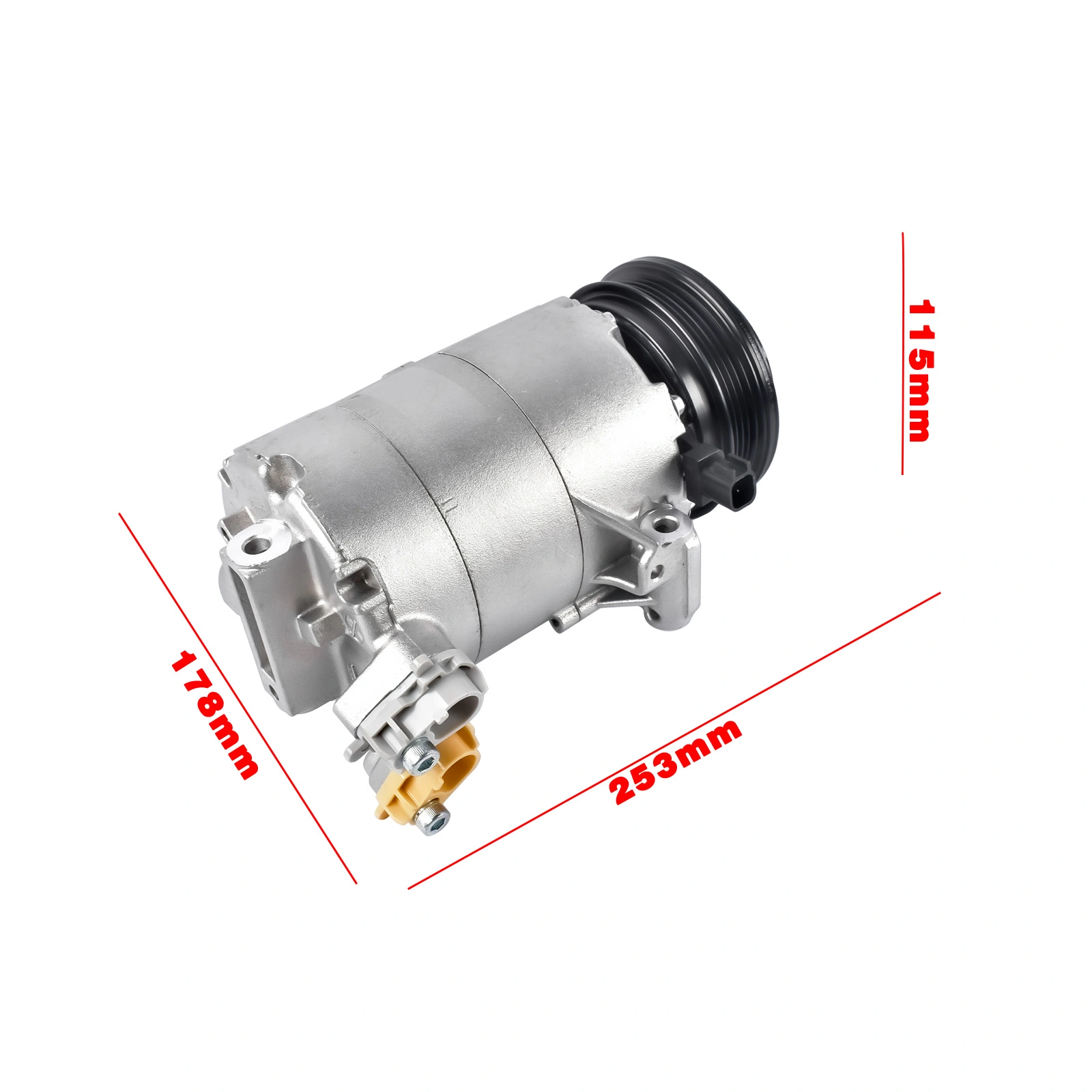 AC Compressor CV6119D629BL Fit for Ford Transit Connect 2.5L Gas 2014-2018 view 12