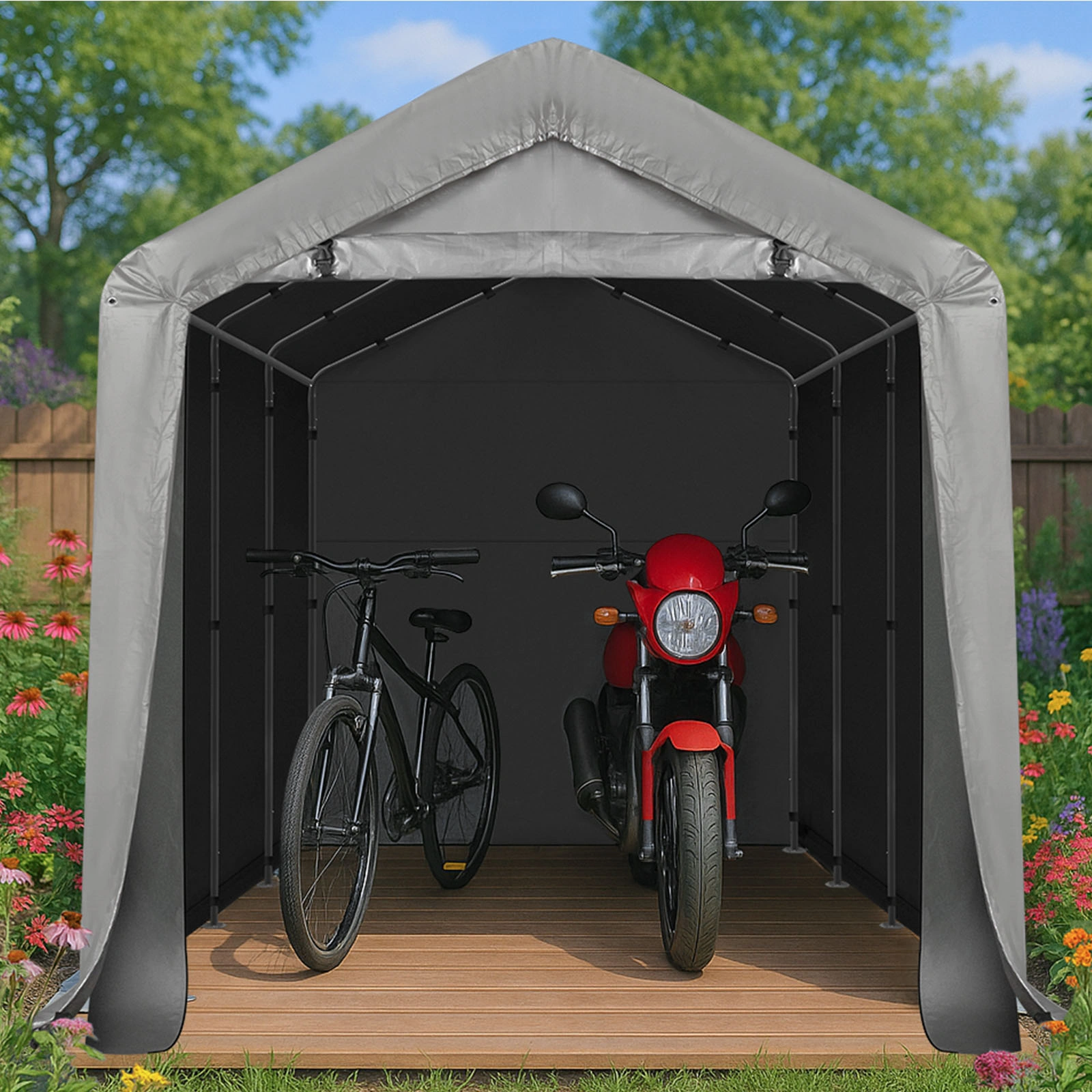 8'X 12'outdoor storage shelter shed view 19