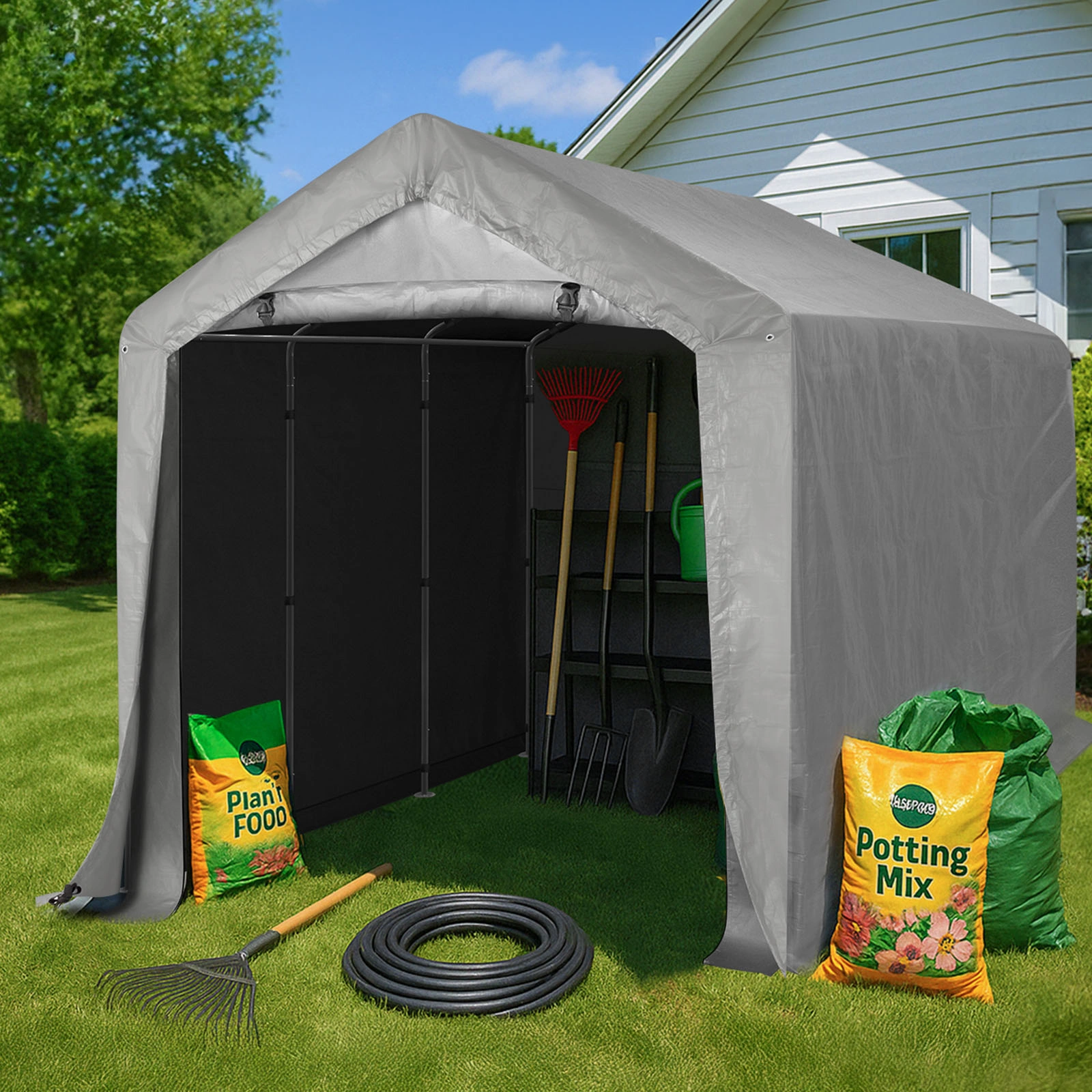 8'X 12'outdoor storage shelter shed view 21