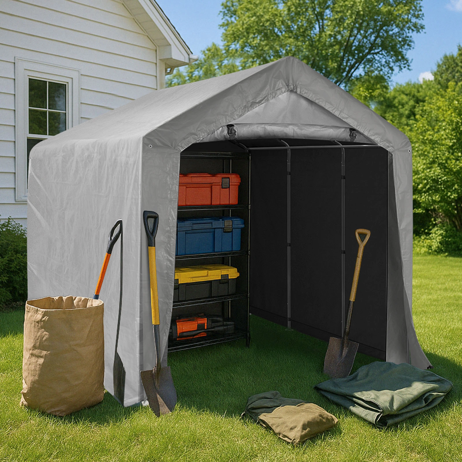 8'X 12'outdoor storage shelter shed view 9