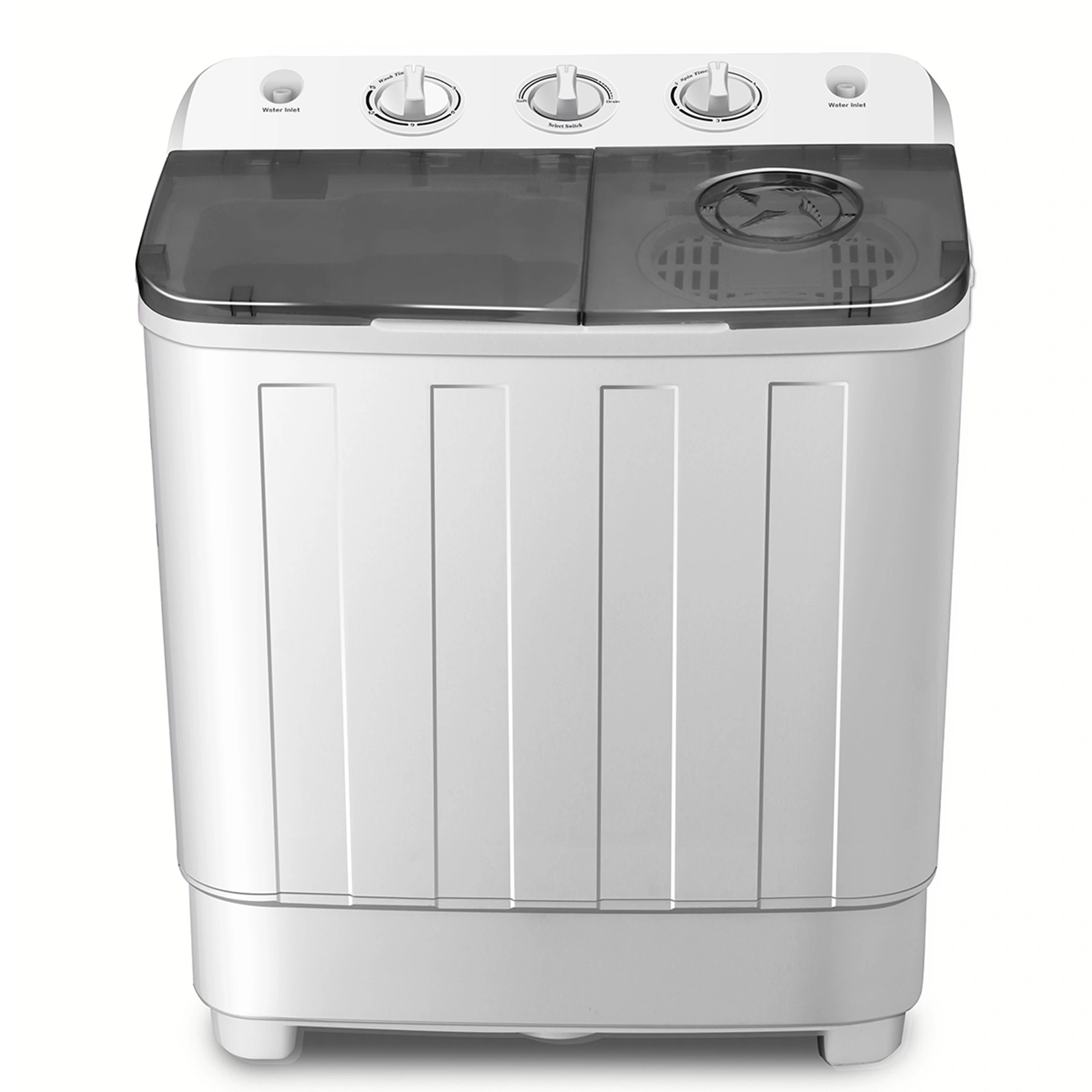 5KG Portable Twin Tub Washing Machine - Compact Dual Tub Laundry Washer with Spin Dryer for Home Use