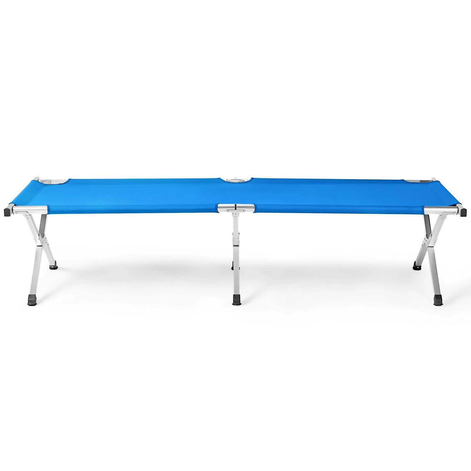 Portable Folding Camping Cot with Carrying Bag Army Blue view 2