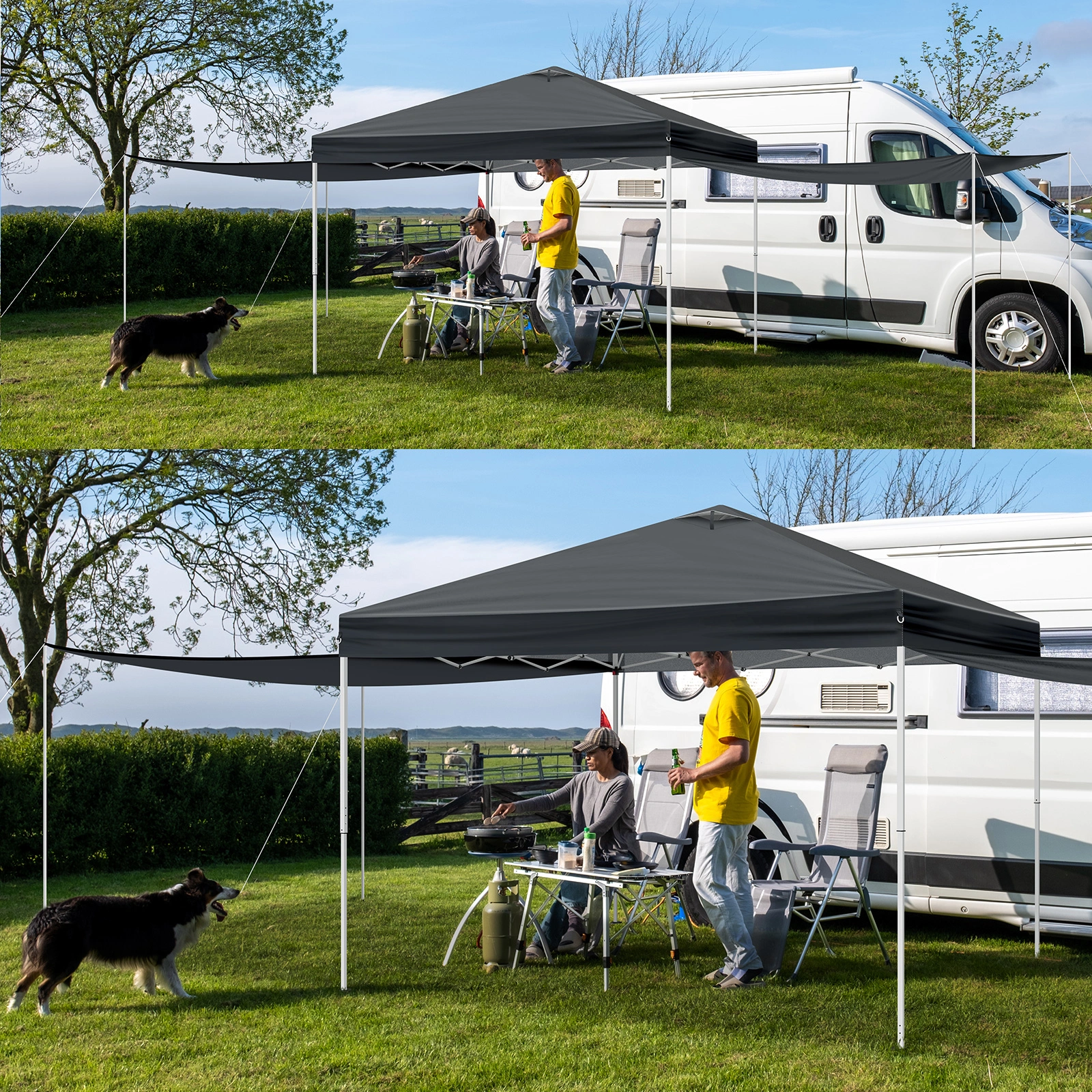 10x10FT pop up Canopy Tent with 2 sidewalls, Outdoor Canopy Tent for Parties view 14