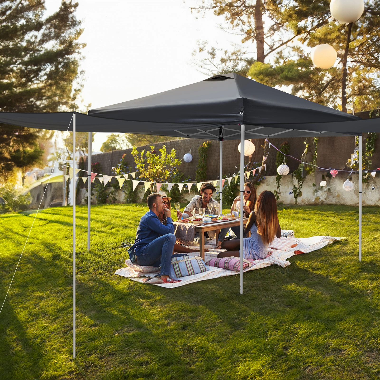 10x10FT pop up Canopy Tent with 2 sidewalls, Outdoor Canopy Tent for Parties view 21
