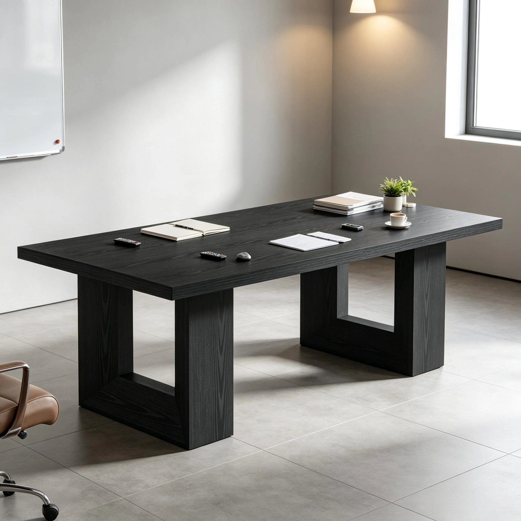 62.99" Rectangular Executive Computer Desk, Conference Table for 6-8 Persons, Office Meeting Workstation view 6