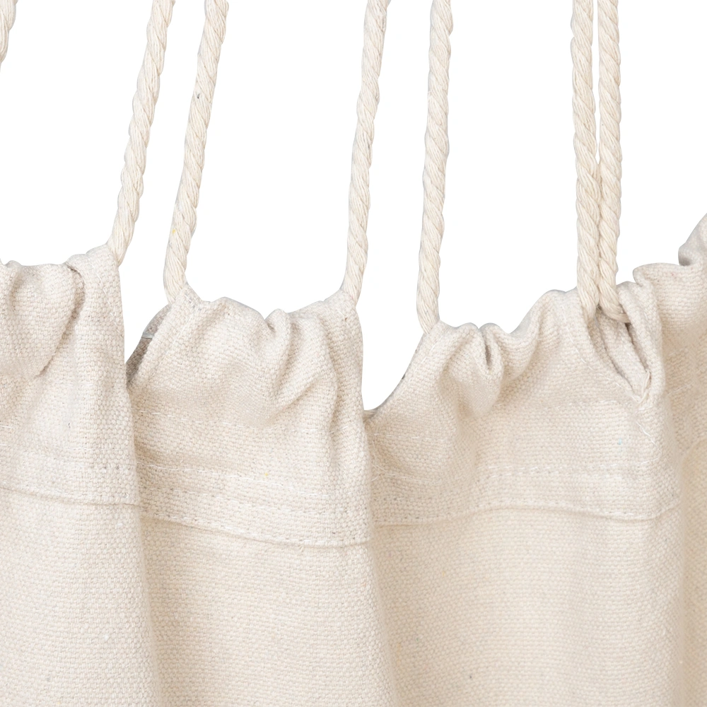 Distinctive Cotton Canvas Hanging Rope Chair with Pillows Beige view 5