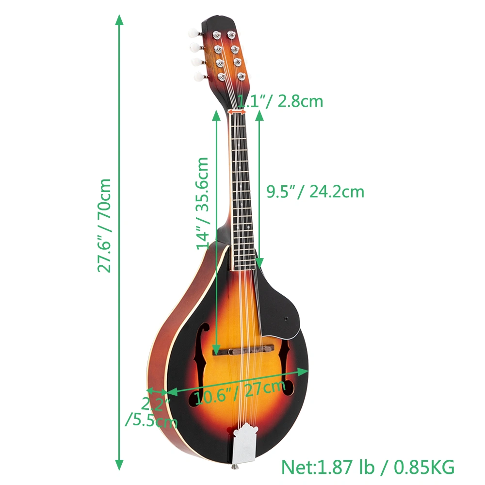 A Style Elegant Mandolin with Guard Board Sunset view 16
