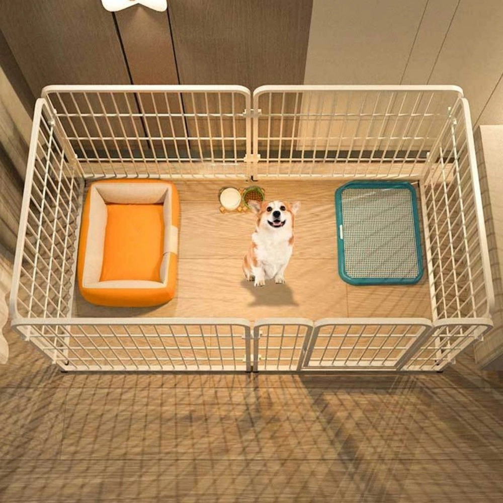 Heavy Duty Dog Playpen Indoor, Safe Pet Fence Gate Portable Kennel for Small Medium Dogs, Easy Setup Exercise Pen