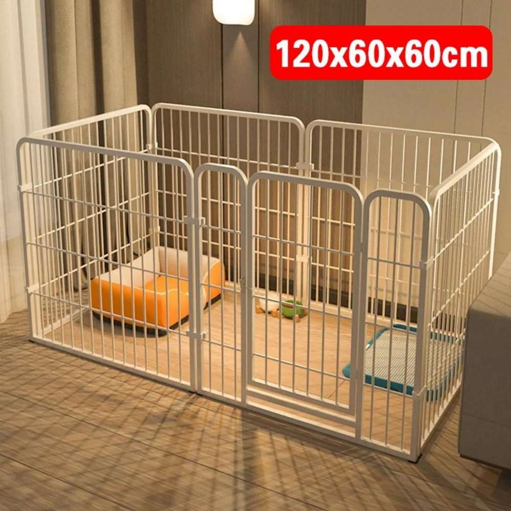 Heavy Duty Dog Playpen Indoor, Safe Pet Fence Gate Portable Kennel for Small Medium Dogs, Easy Setup Exercise Pen view 3