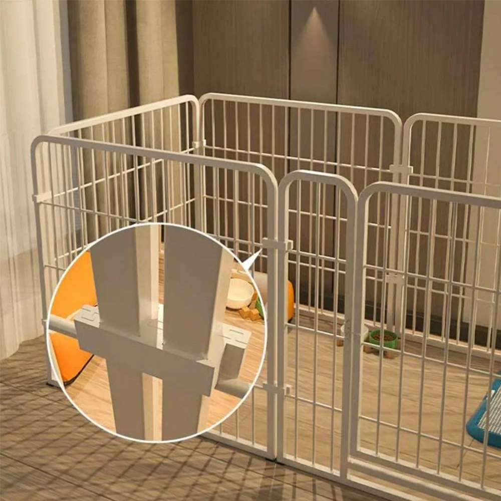 Heavy Duty Dog Playpen Indoor, Safe Pet Fence Gate Portable Kennel for Small Medium Dogs, Easy Setup Exercise Pen view 5