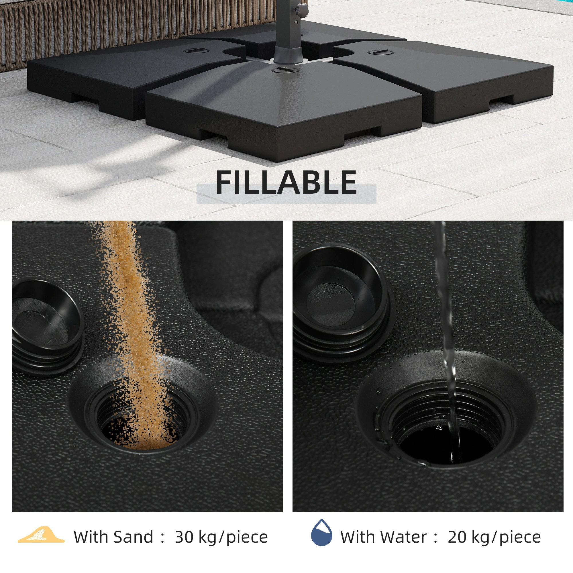 Outdoor Umbrella Base Stand, Heavy Duty Patio Umbrella Weight Base, Portable Garden Table Umbrella Holder for Outdoor Deck Yard (Base Only) view 7