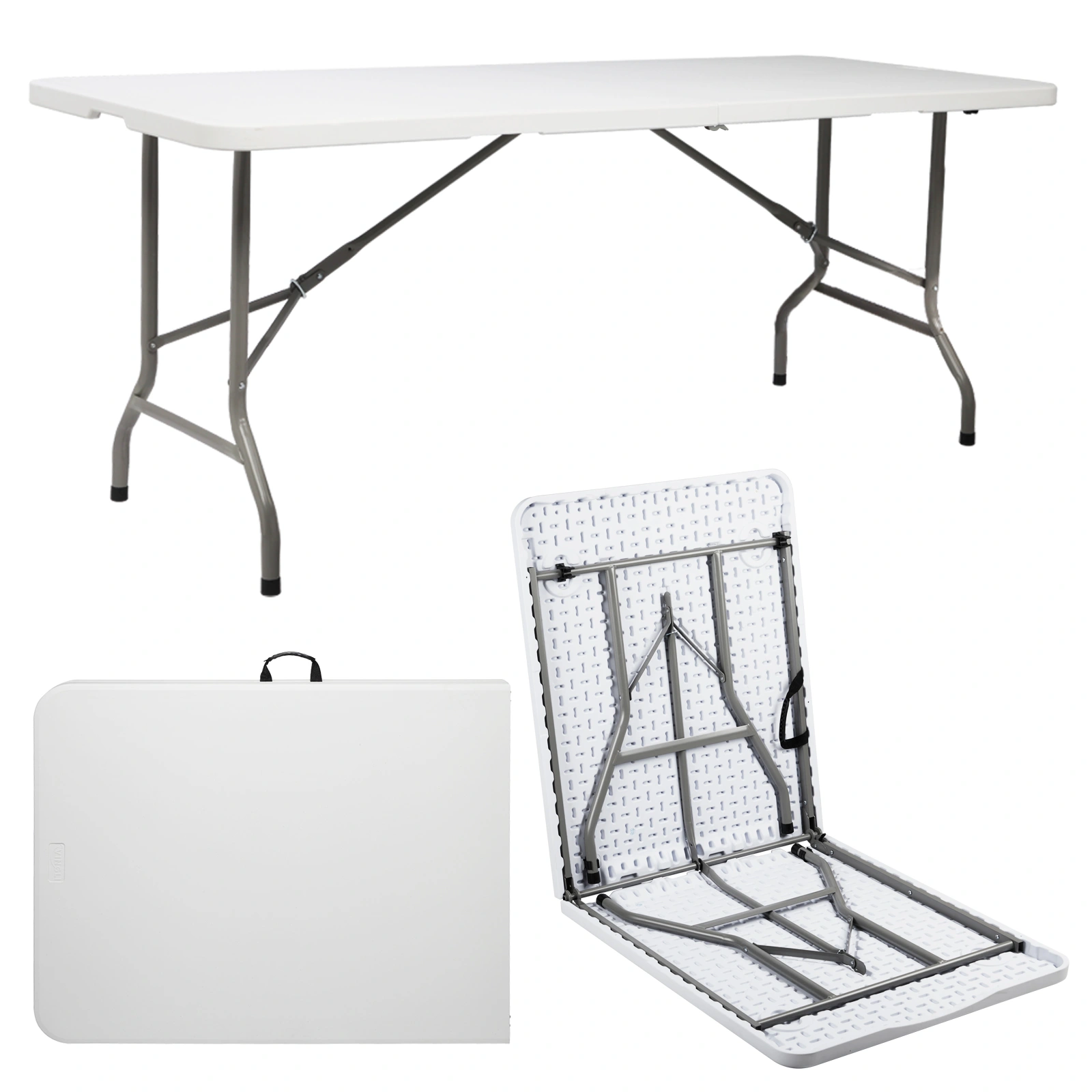 6' Folding Table Portable Plastic Indoor Outdoor Picnic Party Dining Camping Tables view 13