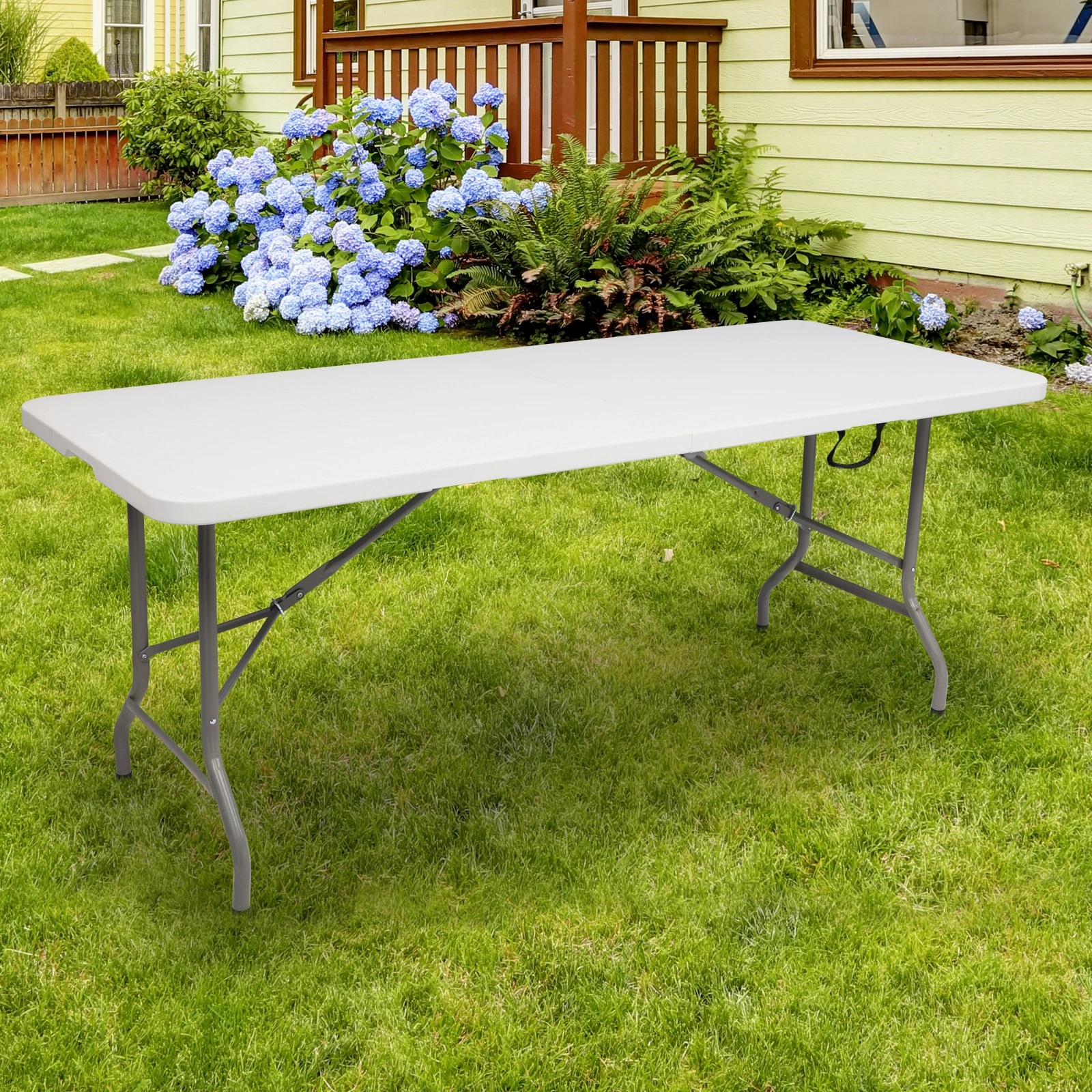 6' Folding Table Portable Plastic Indoor Outdoor Picnic Party Dining Camping Tables view 18
