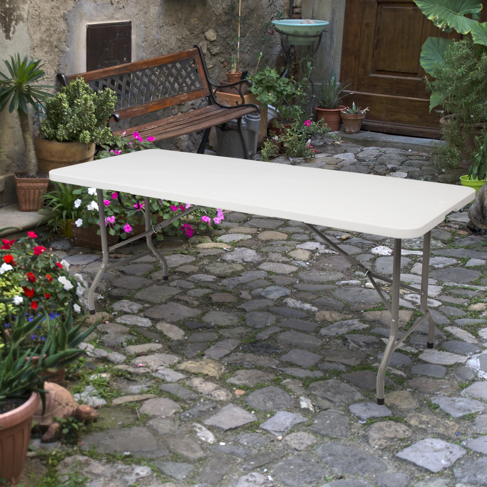 6' Folding Table Portable Plastic Indoor Outdoor Picnic Party Dining Camping Tables view 19