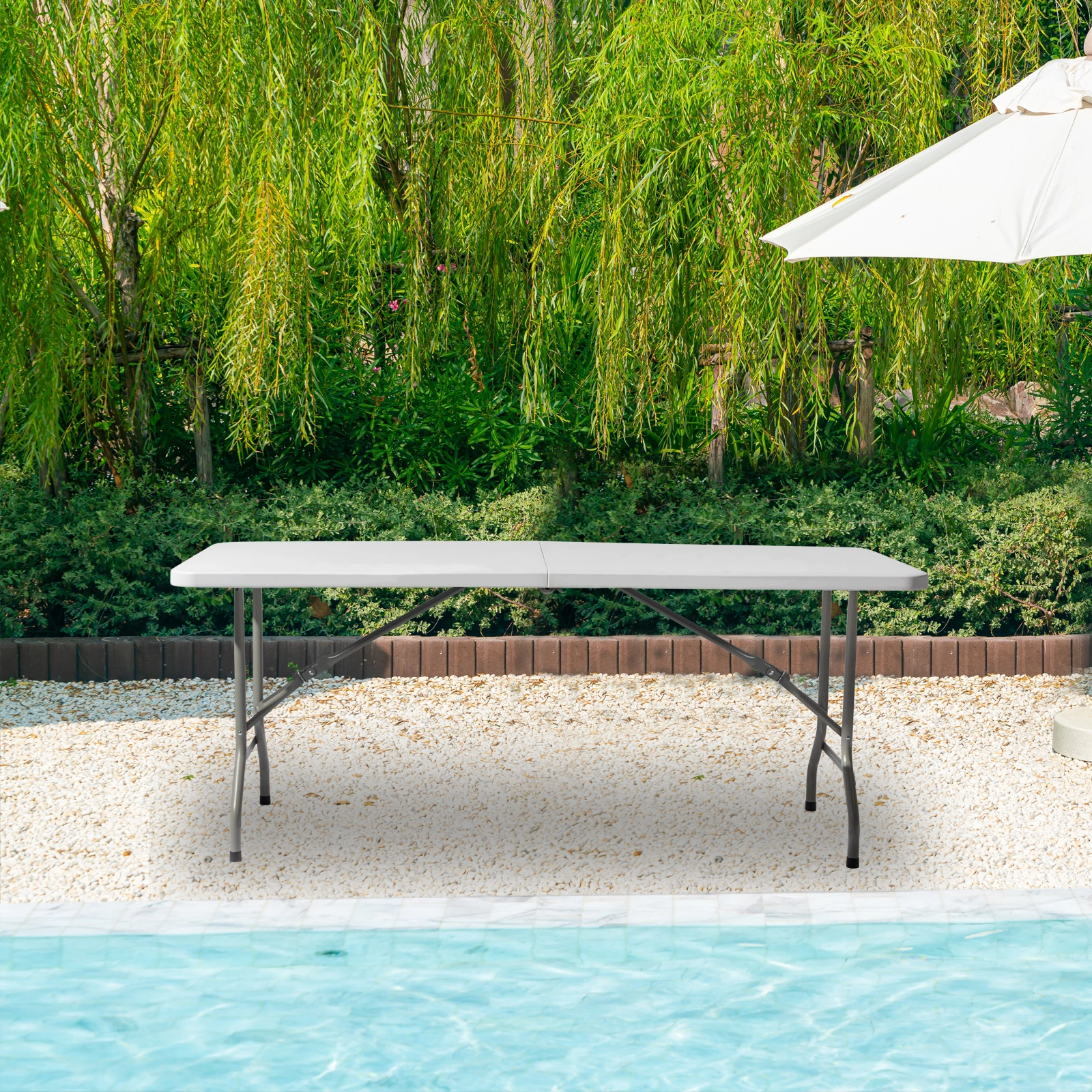 6' Folding Table Portable Plastic Indoor Outdoor Picnic Party Dining Camping Tables view 79