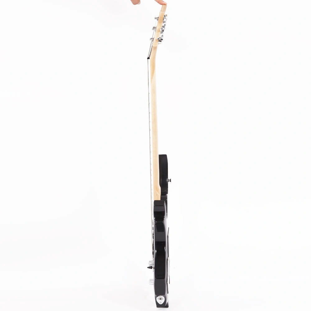 Flame Shaped Electric Guitar with 20W Electric Guitar Sound HSH Pickup Novice Guitar Audio Bag Strap Picks Shake Cable Wrench Tool Black view 5