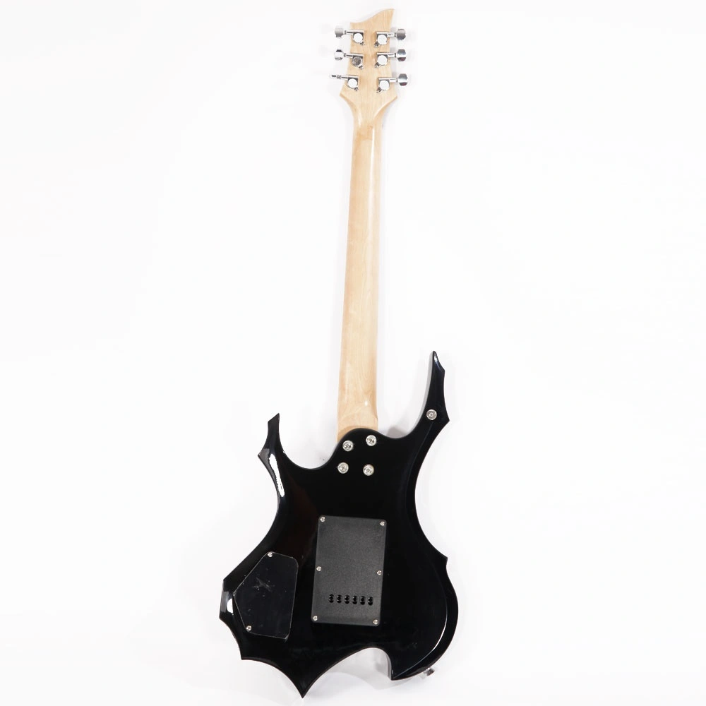 Flame Shaped Electric Guitar with 20W Electric Guitar Sound HSH Pickup Novice Guitar Audio Bag Strap Picks Shake Cable Wrench Tool Black view 6