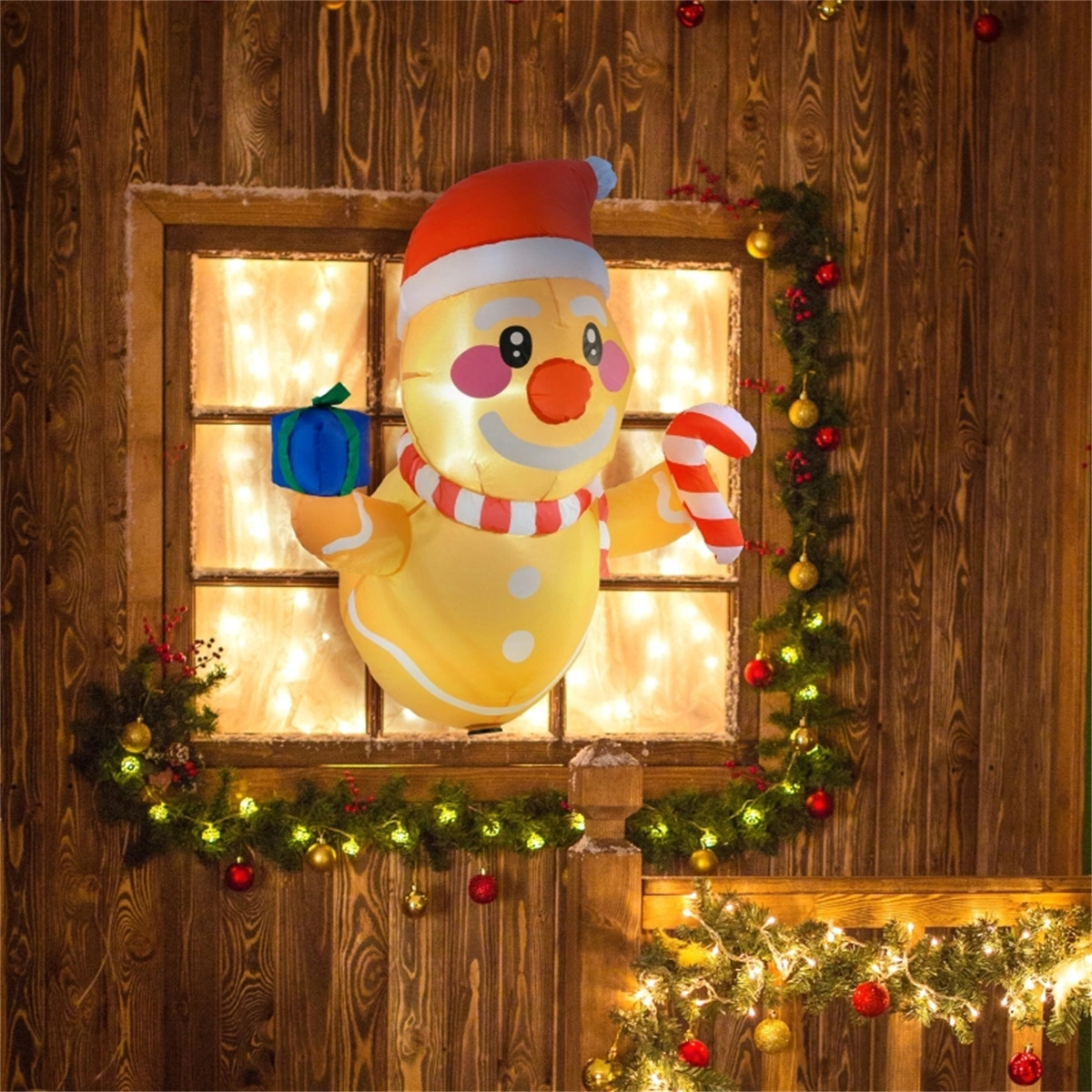 Christmas Snowman Decorative Figurine - Festive Holiday Ornaments for Indoor Outdoor Display