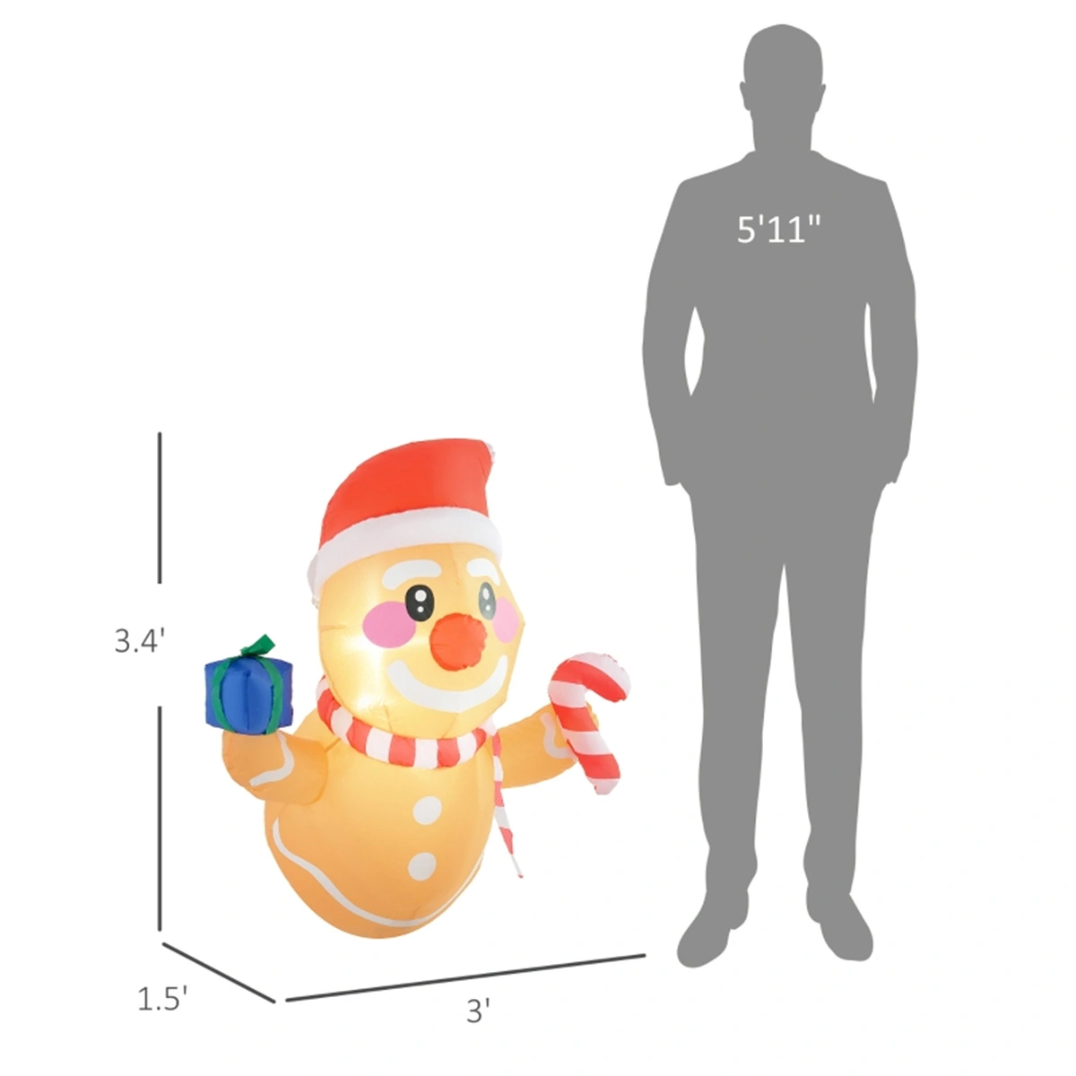 Christmas Snowman Decorative Figurine - Festive Holiday Ornaments for Indoor Outdoor Display view 2