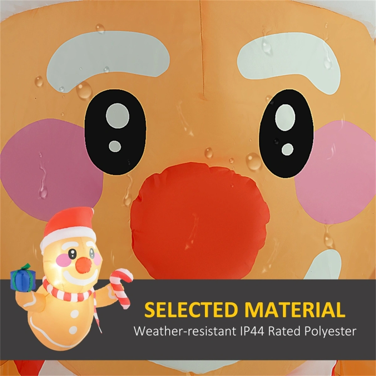 Christmas Snowman Decorative Figurine - Festive Holiday Ornaments for Indoor Outdoor Display view 5