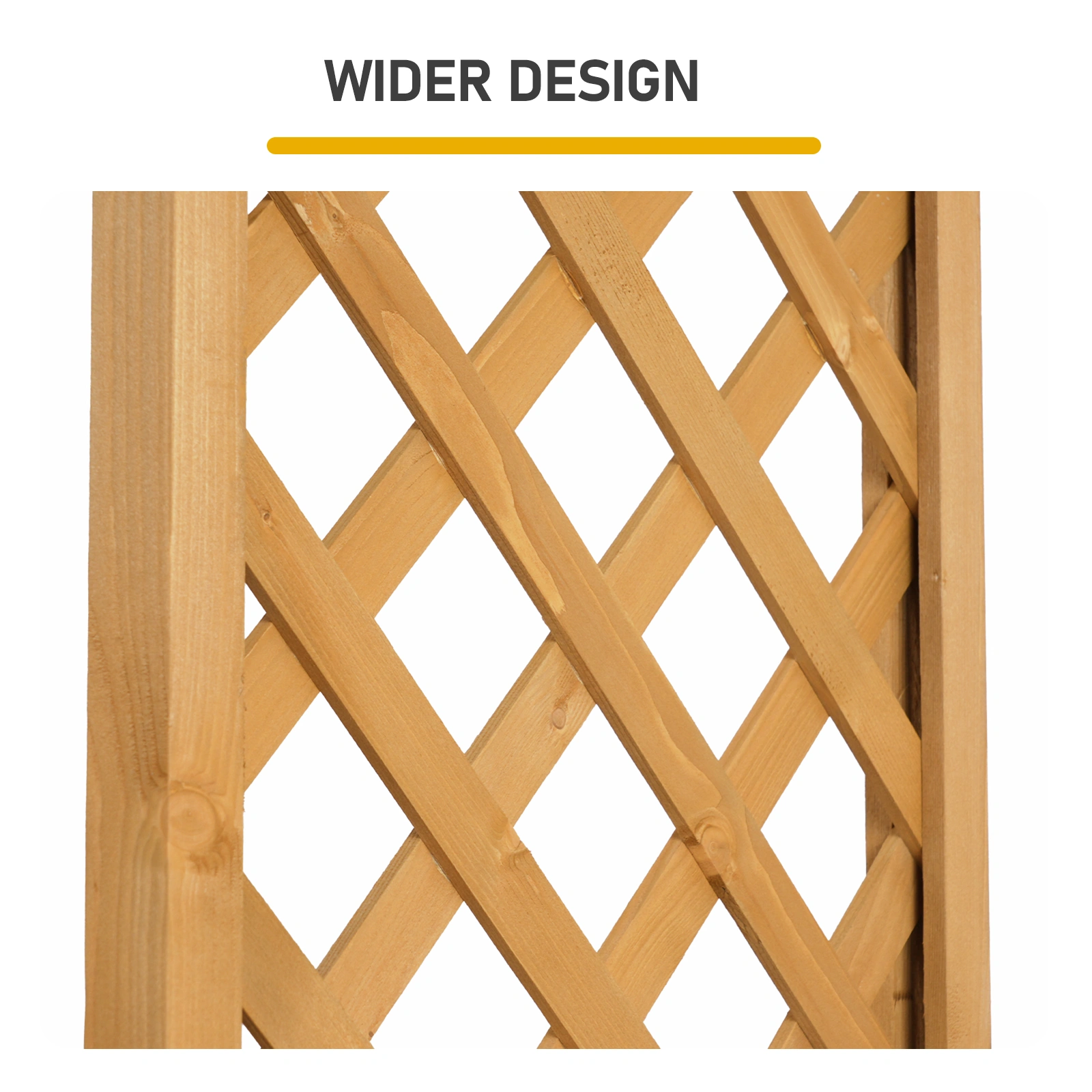 Raised Garden Bed with Trellis, Hanging Roof, Planter Box, Drainage Holes, Vertical Plant Container for Vine Climbing Plant Flower, Standing Wood Planter for Garden Patio Yard, Teak view 9
