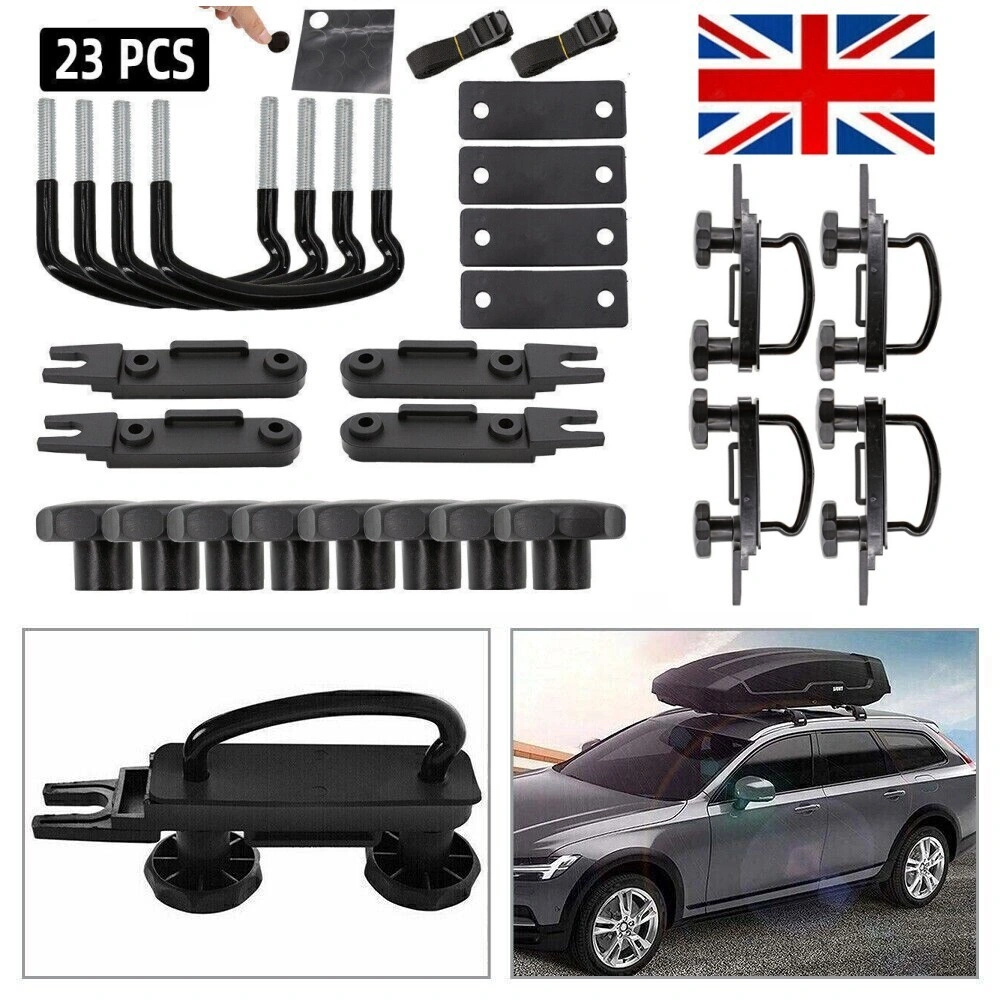 4PCS Stainless Steel Universal Roof Box U-Bolt Clamps Car Van Mounting Kit view 2