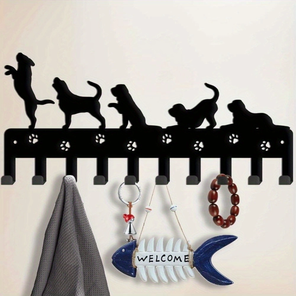 CIFbuy Dog-Themed Metal Key Holder & Animal-Inspired Wall Hook - Space-Saving Home Storage Solution for Hats, Coats & Accessories(TikTok/temu self-pickup orders) view 7