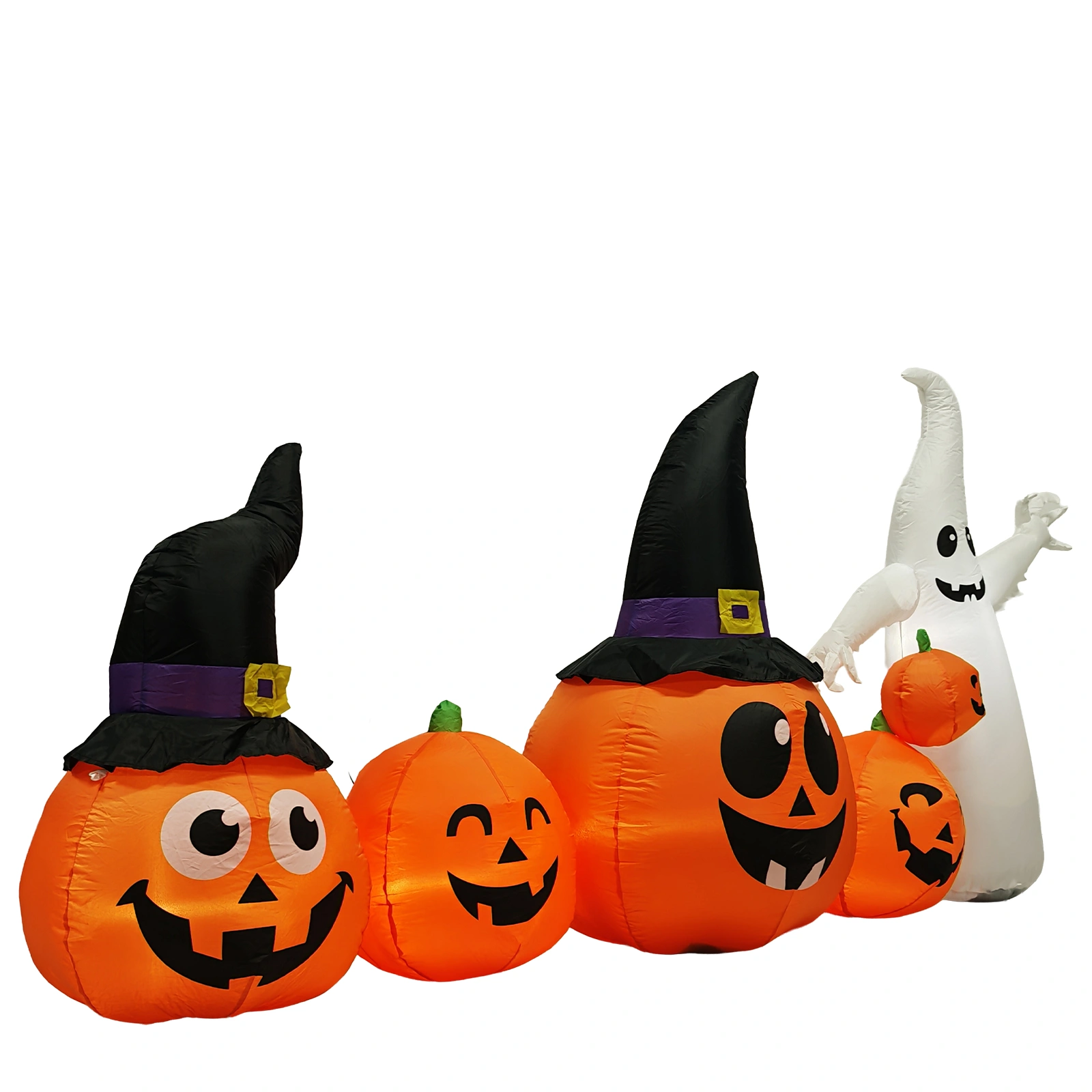 8FT Long Halloween Inflatables Pumpkins Ghost Outdoor Decorations, Blow Up Yard Decoration with Built-in LEDs Lighted for Lawn Garden Outside Indoor Decor view 3