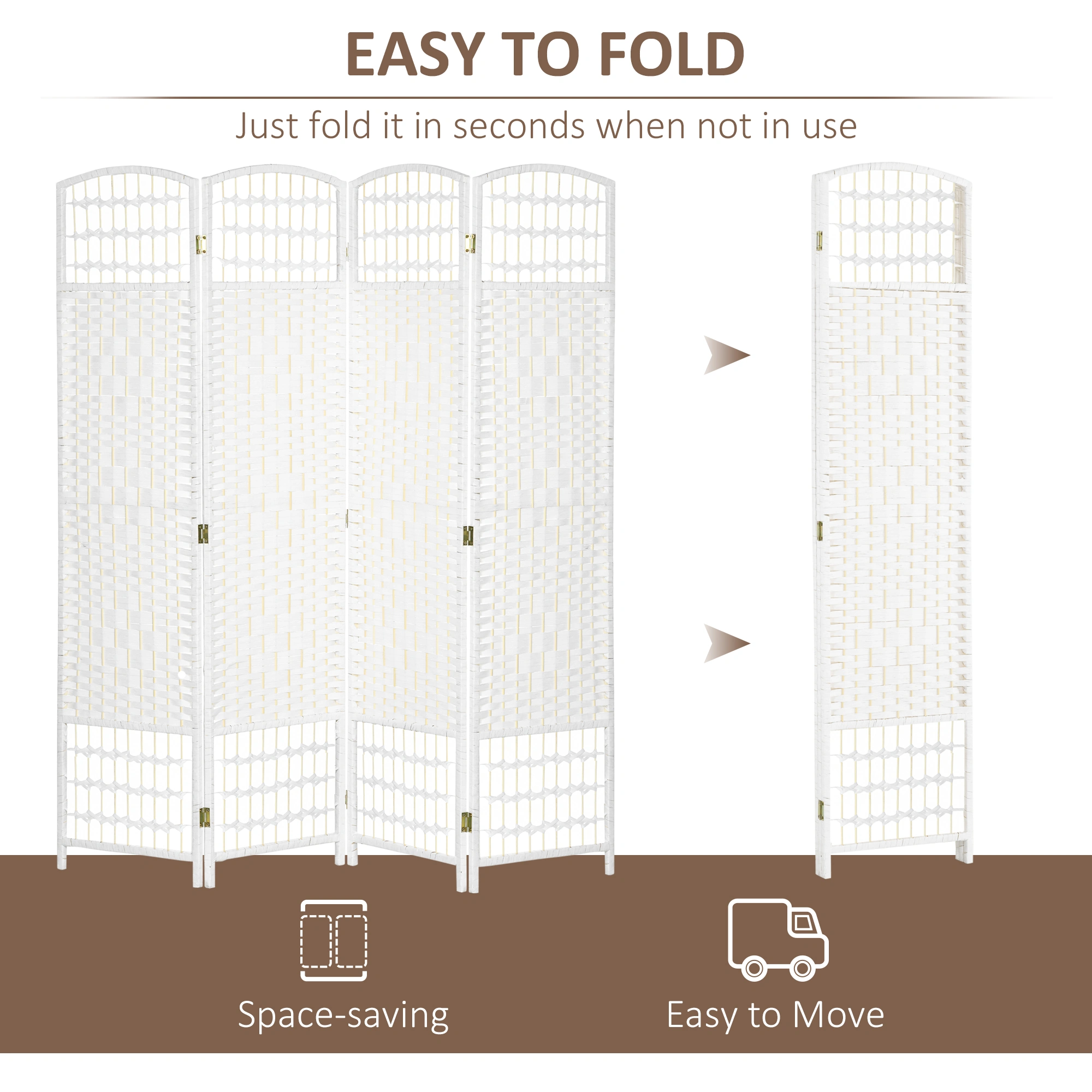 Outdoor Privacy Screen Divider Panel, Portable Folding Room Divider for Patio & Events view 3