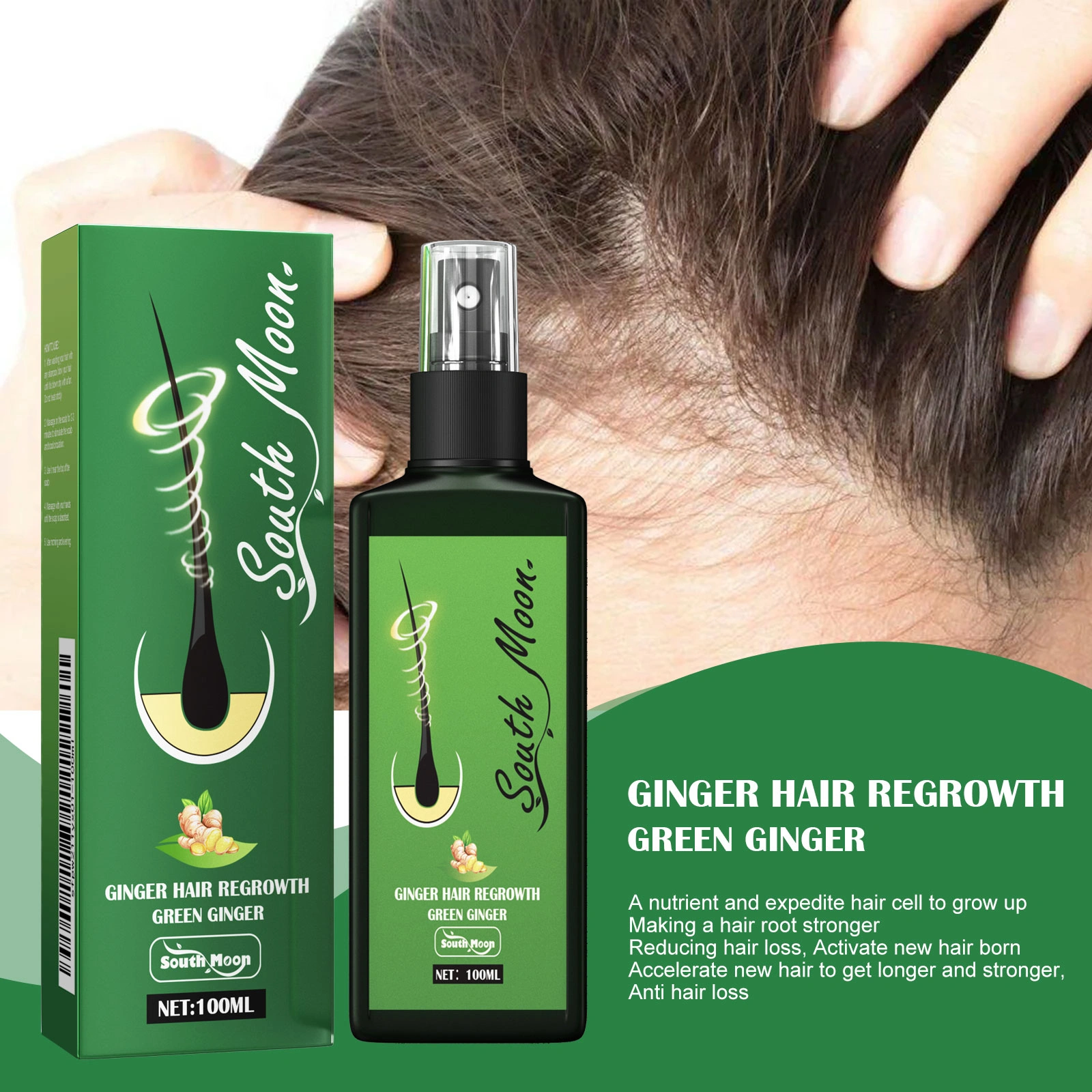 Hair Growth Fluid Serum Boosts Thickness Stimulates Follicles for Men and Women