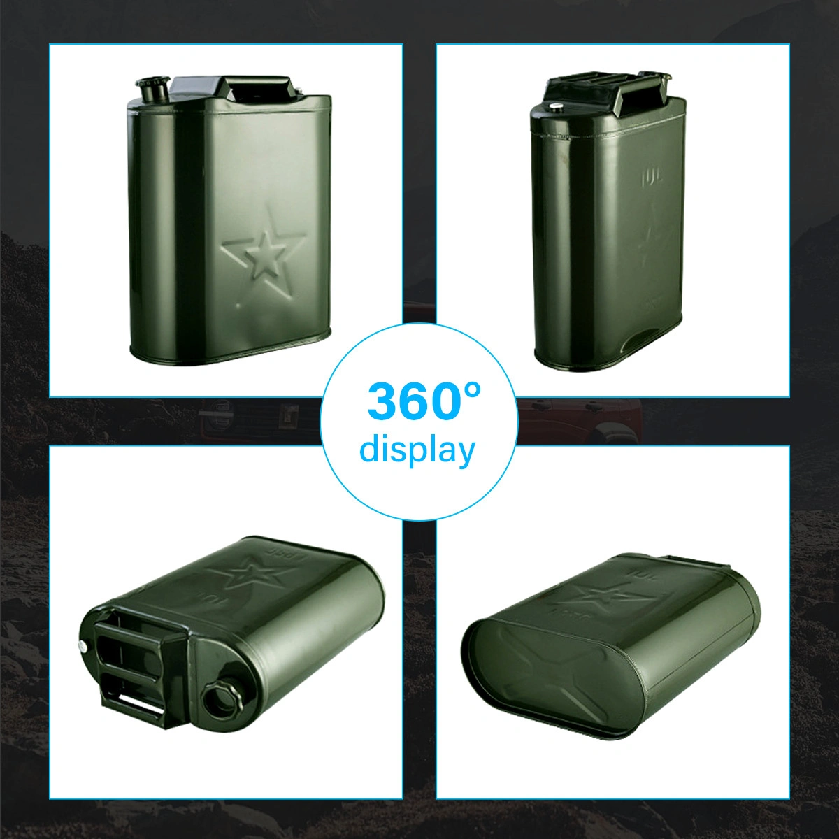 20L Metal Jerry Can Fuel Container with Flexy Spout, Heavy Duty Gasoline Diesel Oil Tank for Car Storage view 5