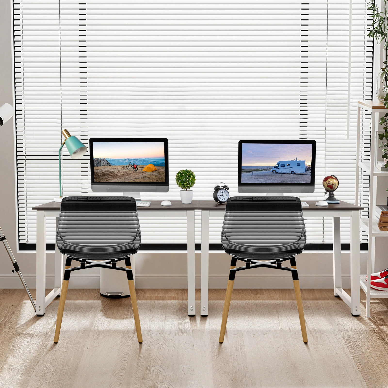 110cm Decent High Strength Wooden Computer Desk Gray view 7