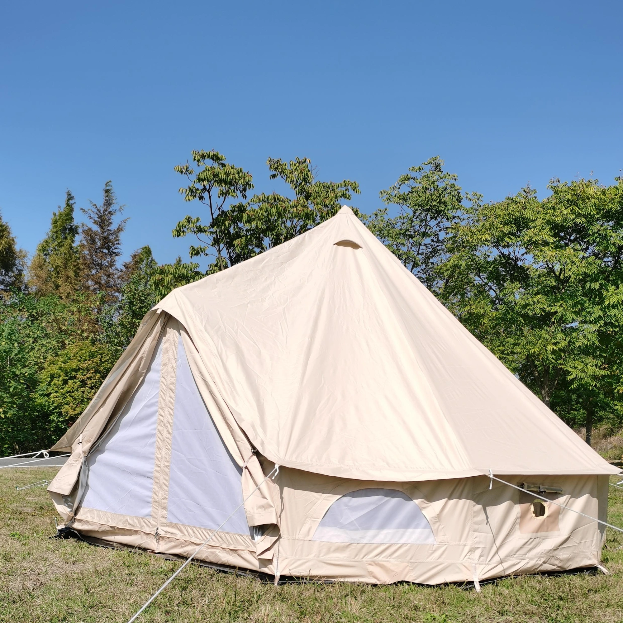 4m 4-6 Person 4 Season Waterproof Oxford Yurt Camping Tent with Galvanized Steel Frame view 2