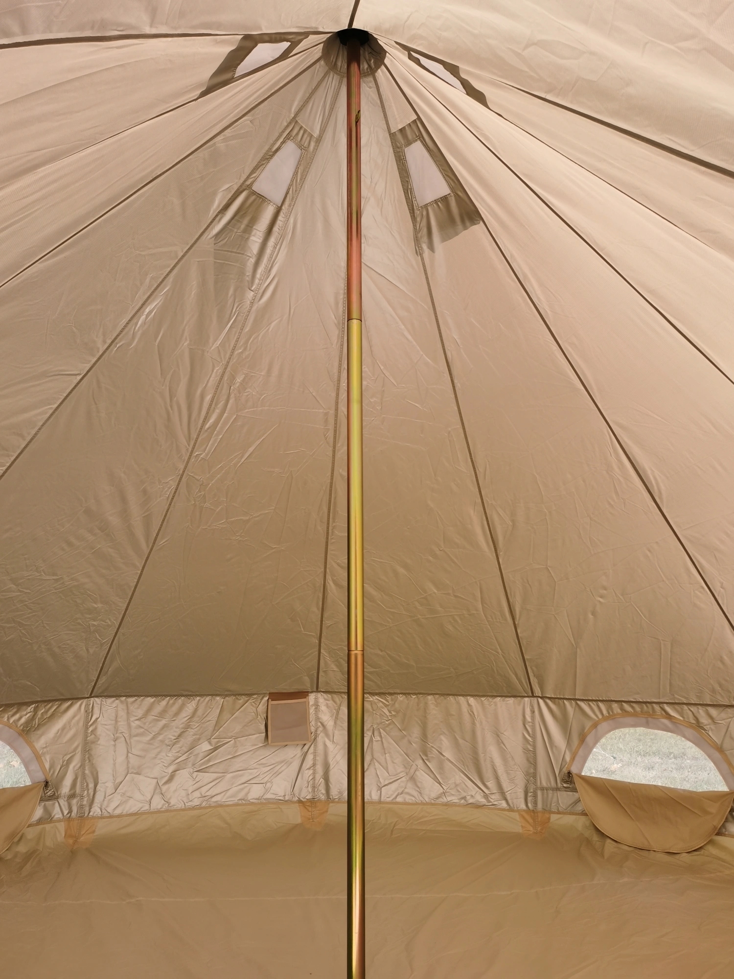 4m 4-6 Person 4 Season Waterproof Oxford Yurt Camping Tent with Galvanized Steel Frame view 4