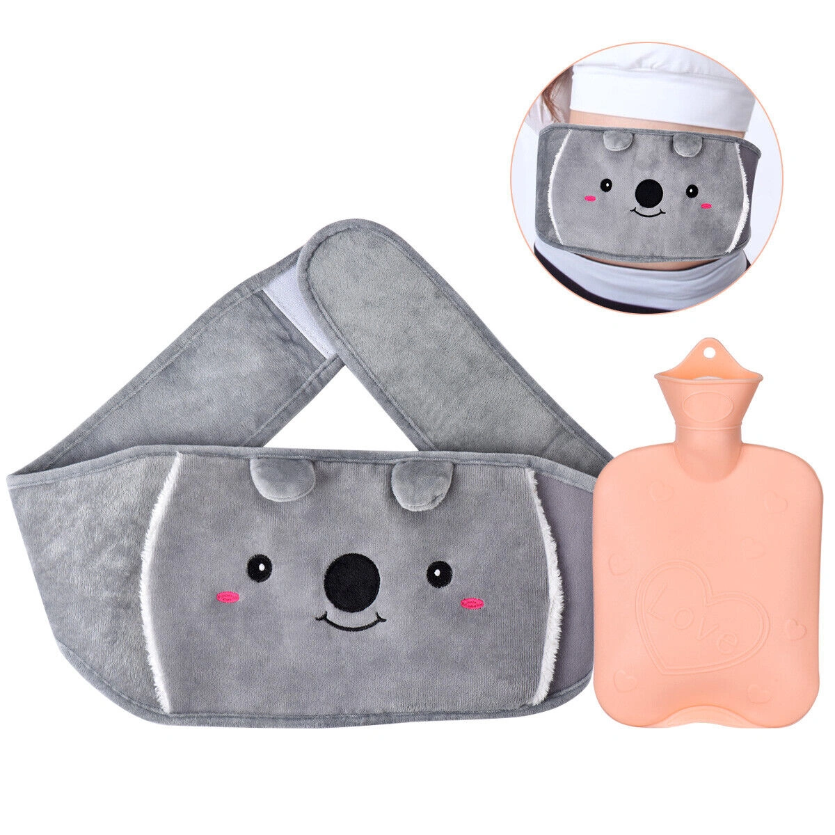 1000ml Hot Water Bottle Cover with Heat Pouch, Hip Warmer Bag, Waist Pouch