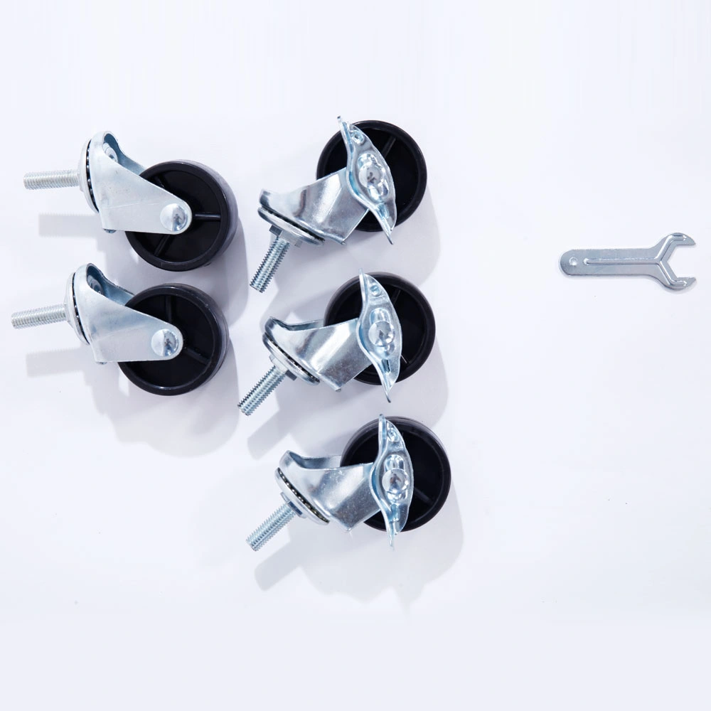 6-Layer Chrome Plated Polygonal Corner Shelf with 2" PP Wheels 680*680*1800 Silver view 15