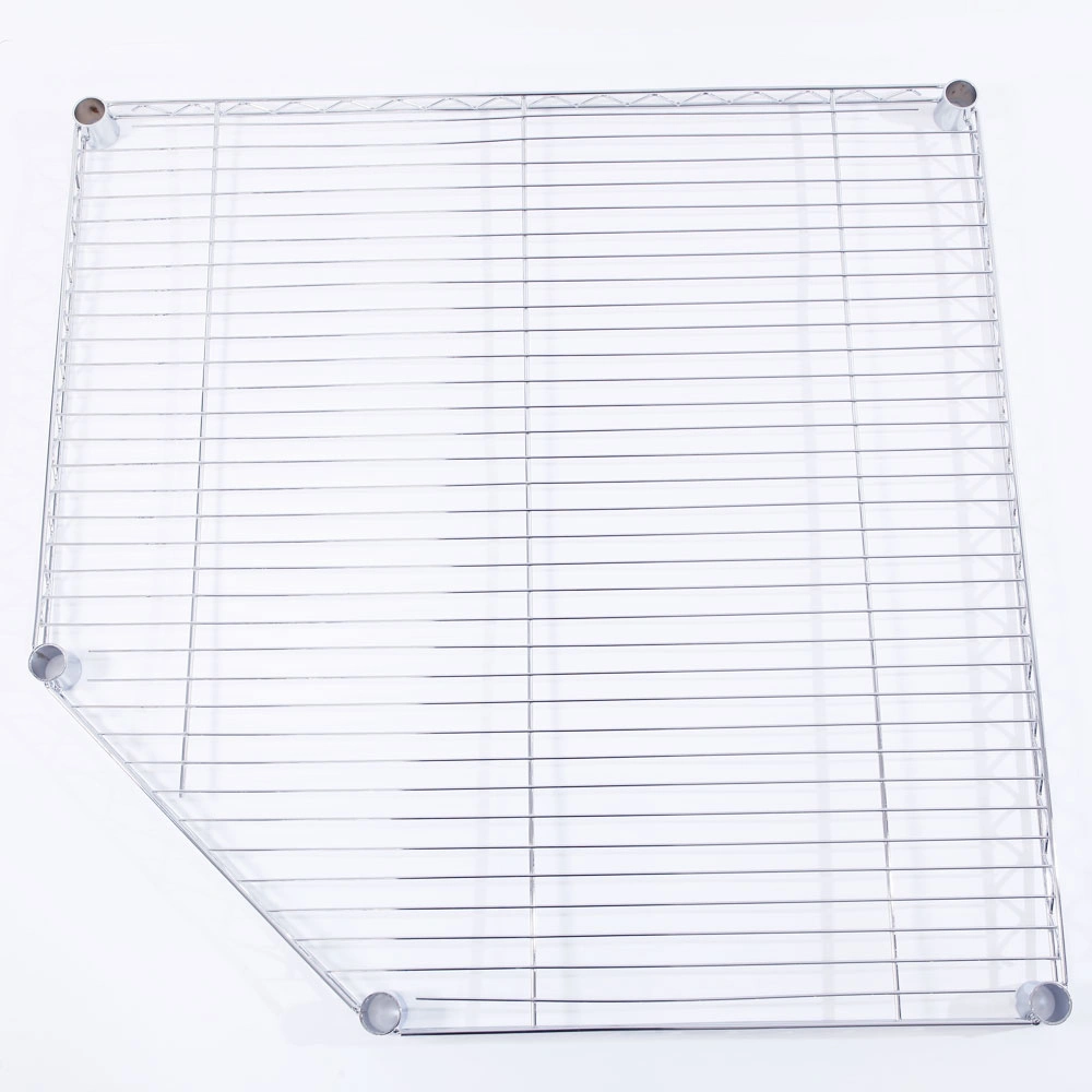 6-Layer Chrome Plated Polygonal Corner Shelf with 2" PP Wheels 680*680*1800 Silver view 16
