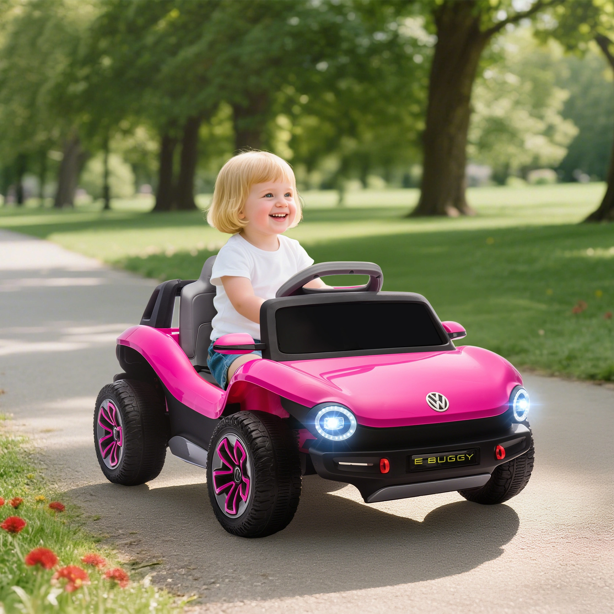 Kids Electric Ride-On Car, Rechargeable Kids Electric Car with Remote Control, Safe & Fun Children's Vehicle