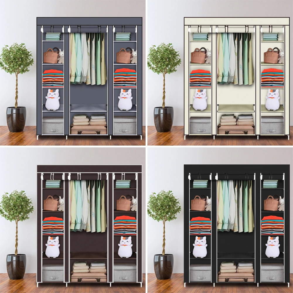 69" Portable Clothes Closet Wardrobe Storage Organizer with Non-Woven Fabric Quick and Easy to Assemble Extra Strong and Durable Dark Brown view 21
