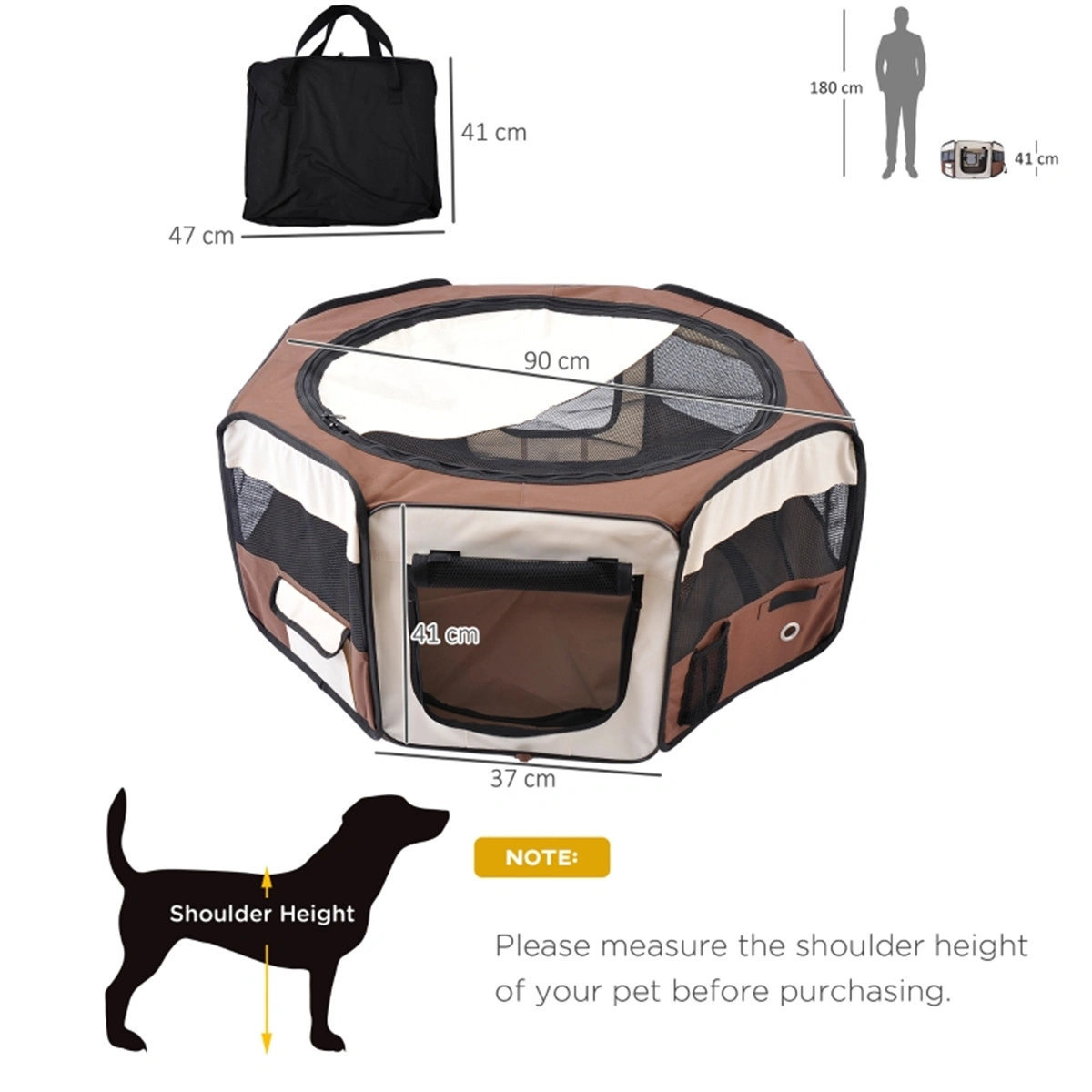 Pet Carrier Bag for Cats & Dogs - Portable Travel Soft Sided Crate with Airline Approved Design, Mesh Windows, Adjustable Shoulder Strap, Machine Washable, Fits Up to 15lb Pets view 3