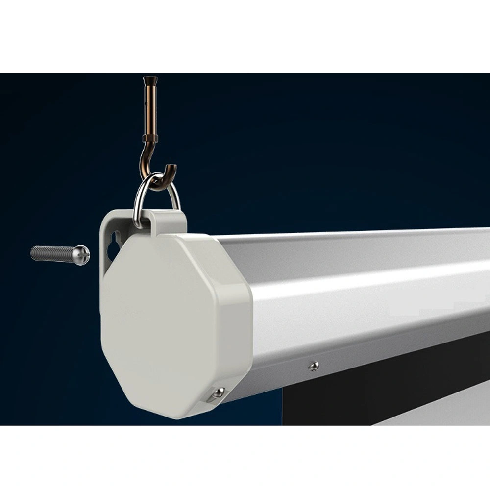 100" 4:3 80" x 60" Viewing Area Motorized Projector Screen with Remote Control Matte White view 9