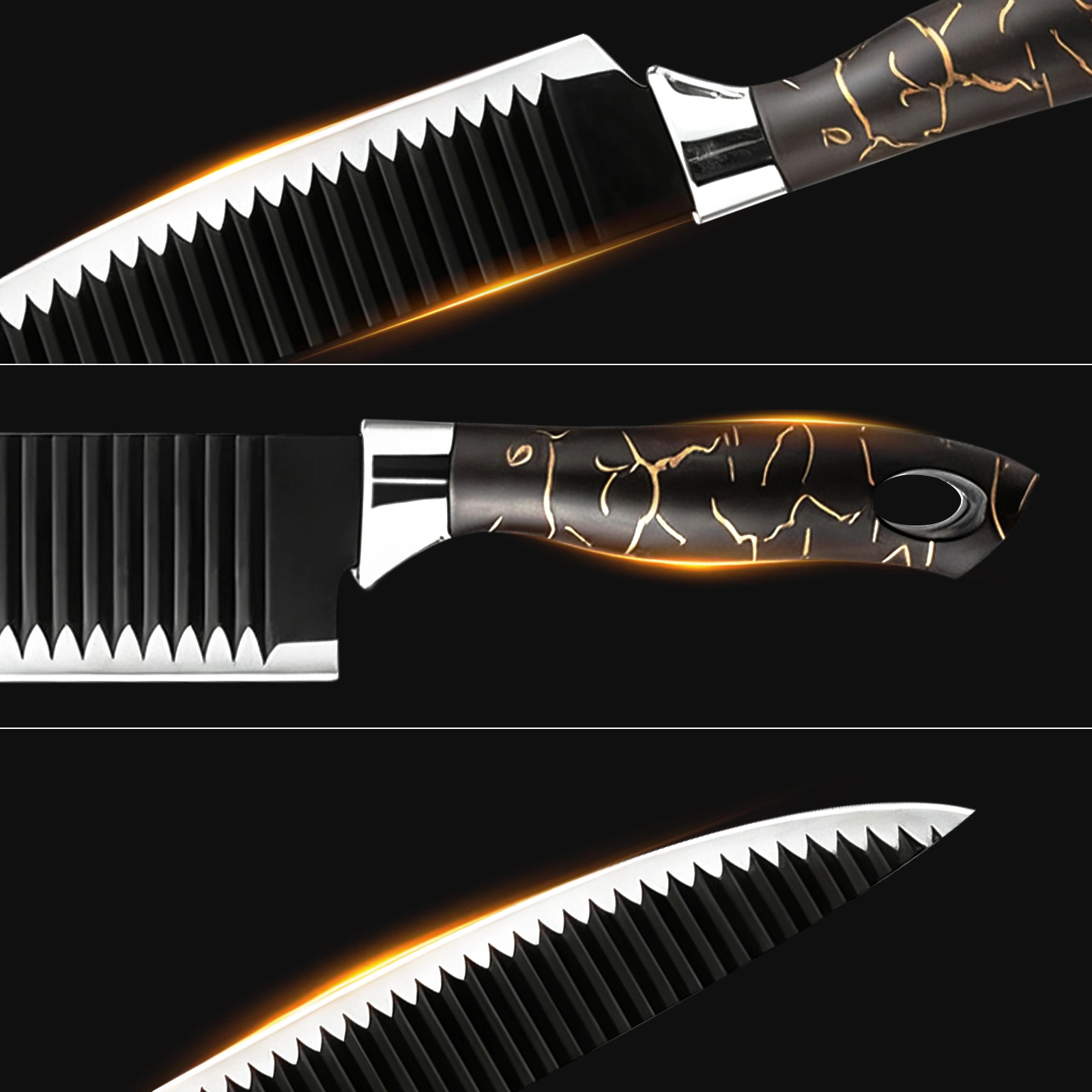 8-Piece Professional Kitchen Knife Set, Ultra-Sharp Knives with Ergonomic Handles view 2