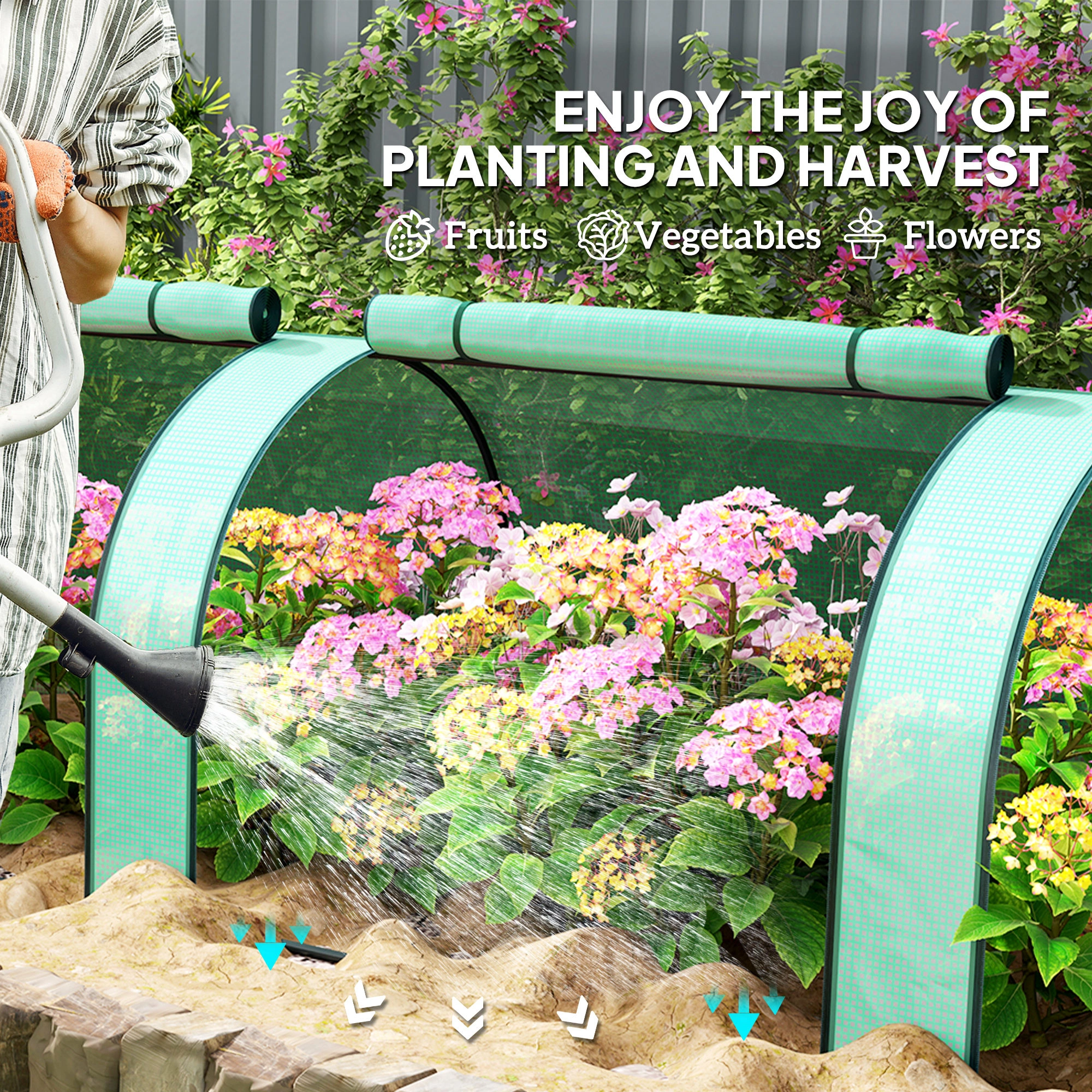 Mini Walk-in Greenhouse - Portable Outdoor Plant Protector with Ventilation & Easy Assembly view 2