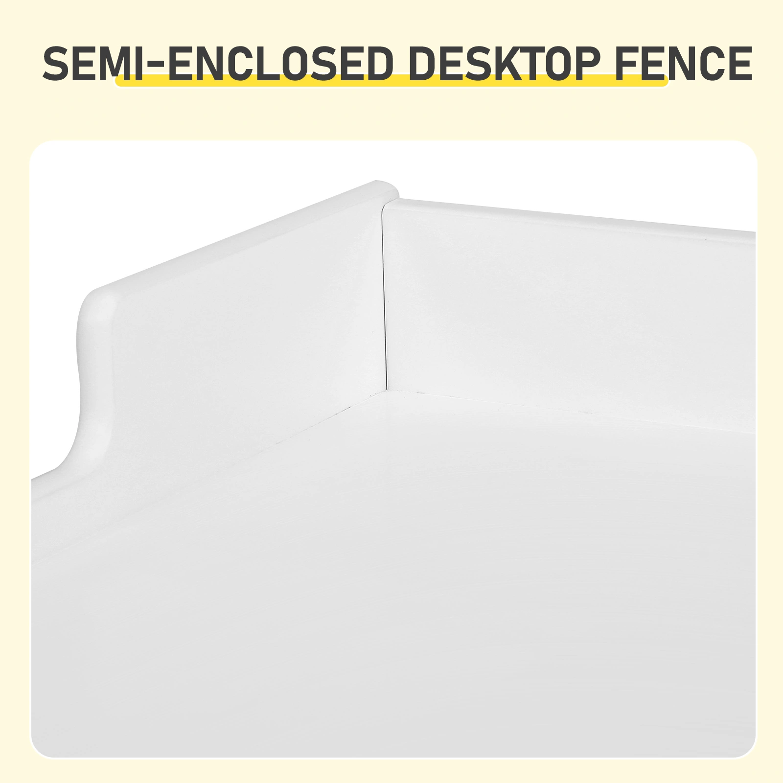 White Kids Study Desk and Chair Set with Storage, MDF, 60.5*41.5*50cm view 7