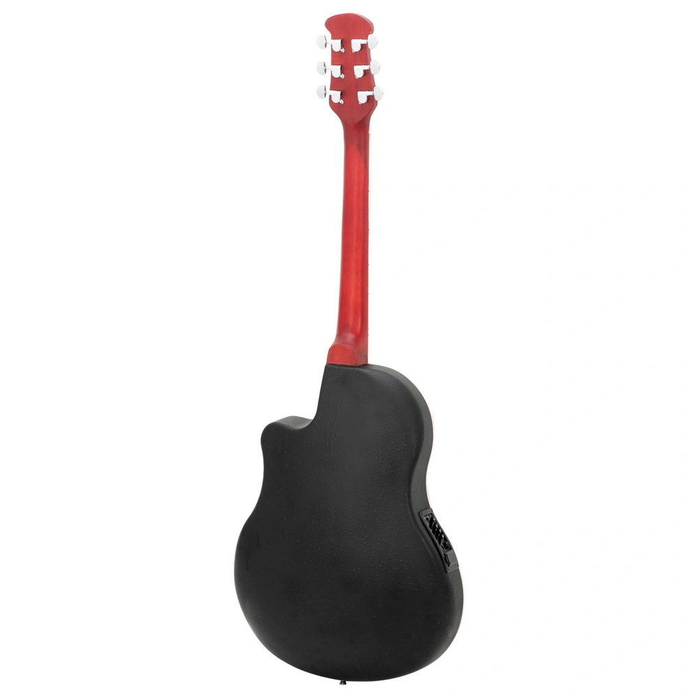 41 inch Full-Size Cutaway Acoustic-Electric Guitar Grape Voice Hole Spruce Top Round Back Sunset Color view 23