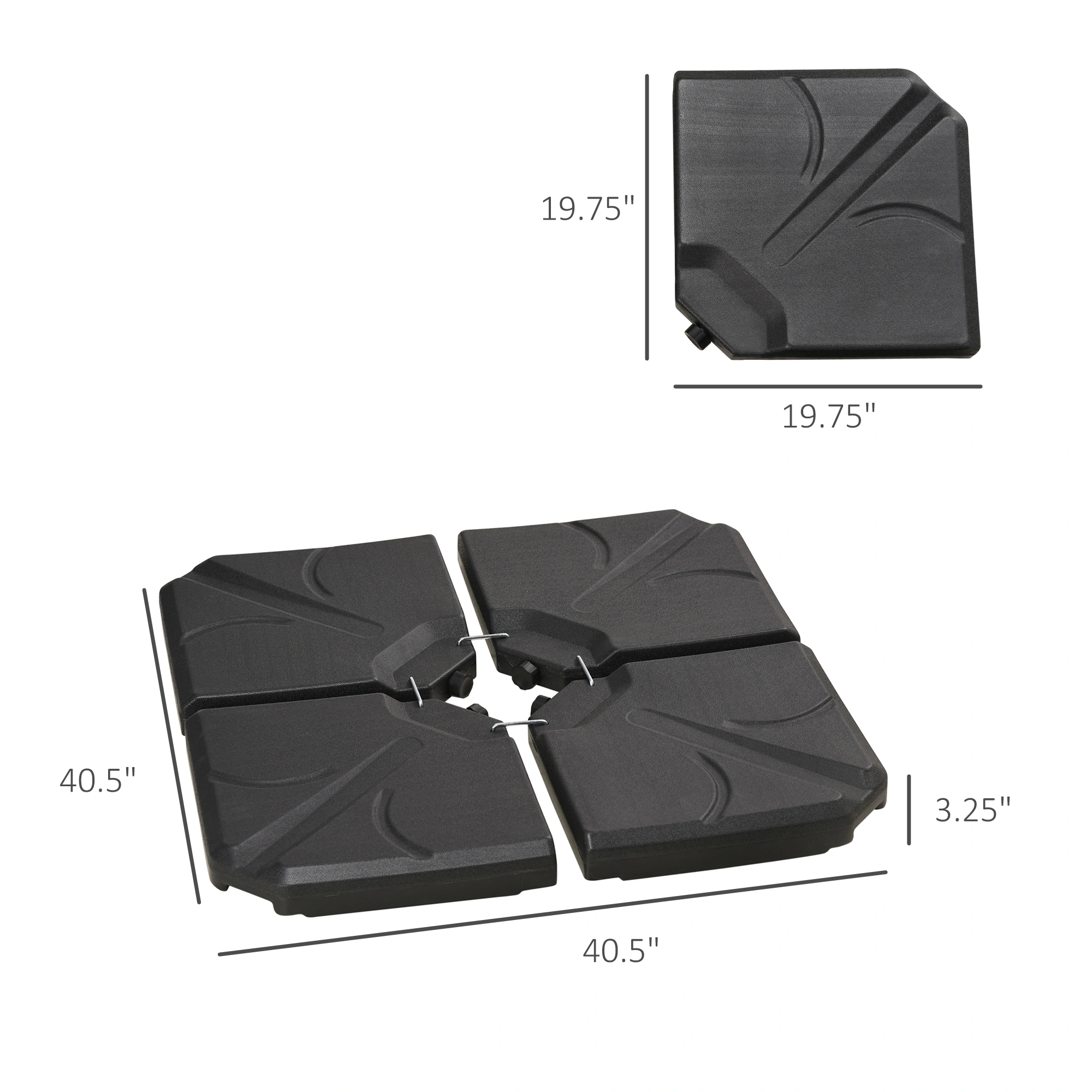 Heavy Duty Umbrella Base Weight Plate Stand, Patio Table Protector for Market Umbrella view 2