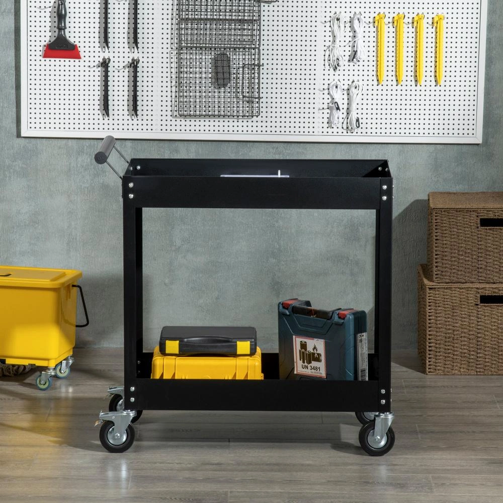 Heavy Duty Rolling Tool Cart, Mobile Workshop Cabinet with Drawers & Handles for Garage, Shop, Auto Repair