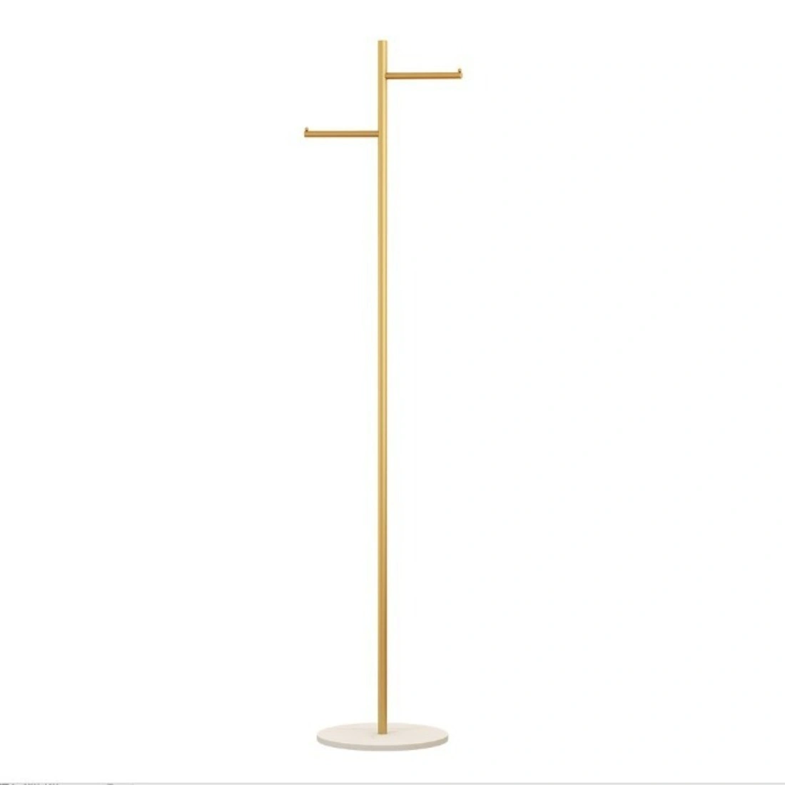 Heavy Duty Gold Metal Clothes Rack with Marble Base | Freestanding Garment Hanger for Bedroom, Jacket, Scarf, Hat
