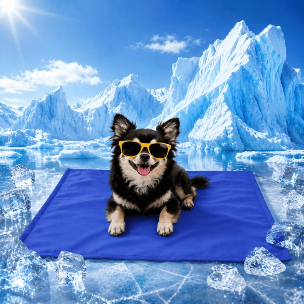 Dog Cooling Mat 40x50CM Blue Self Cooling Pad for Dogs Cats Hot Summer Gel Pet Bed Large Small Medium view 2