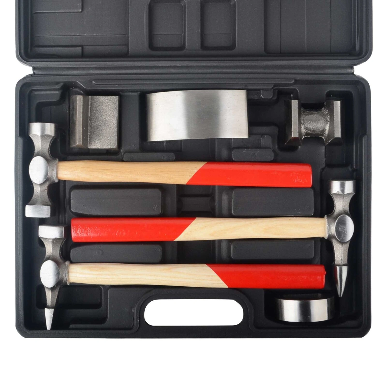7Pcs Auto Body Dent Repair Kit Hammer Dolly Handles Panel Tool Set